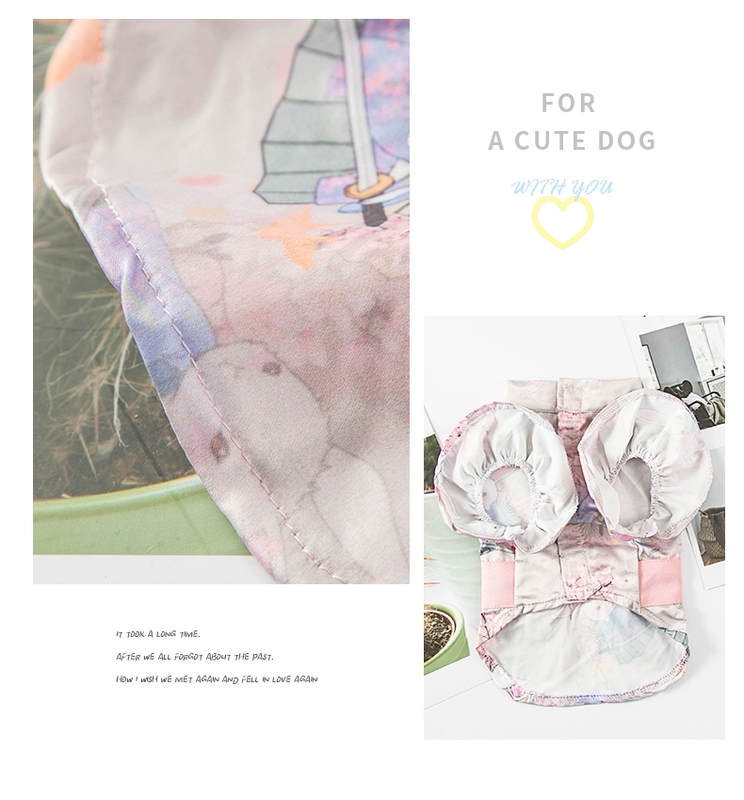 Quần áo chó phần mỏng mùa xuân và mùa thu Teddy Bomei con chó nhỏ cỡ trung bình chó mùa hè mèo con Quần áo thú cưng ngắn của Anh - Quần áo & phụ kiện thú cưng 	áo dành cho mèo con	