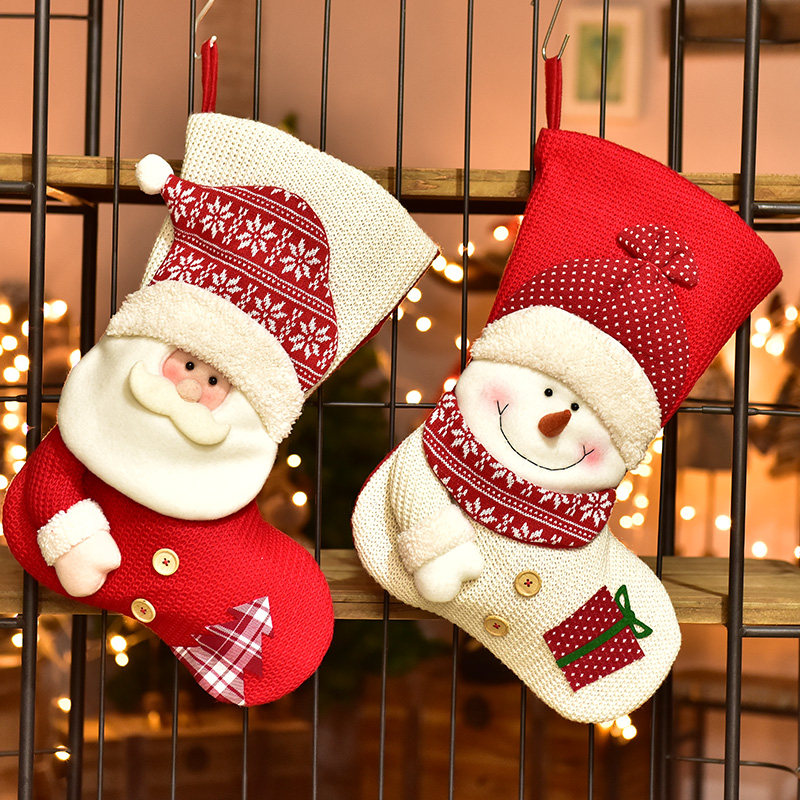 Christmas presents Sox Supersize Christmas Eve Santa gift bags Candy Bag Decorations Great Socks Children-Taobao
