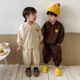 Детский осенний комплект для мальчиков для отдыха, детская одежда, в корейском стиле, в западном стиле