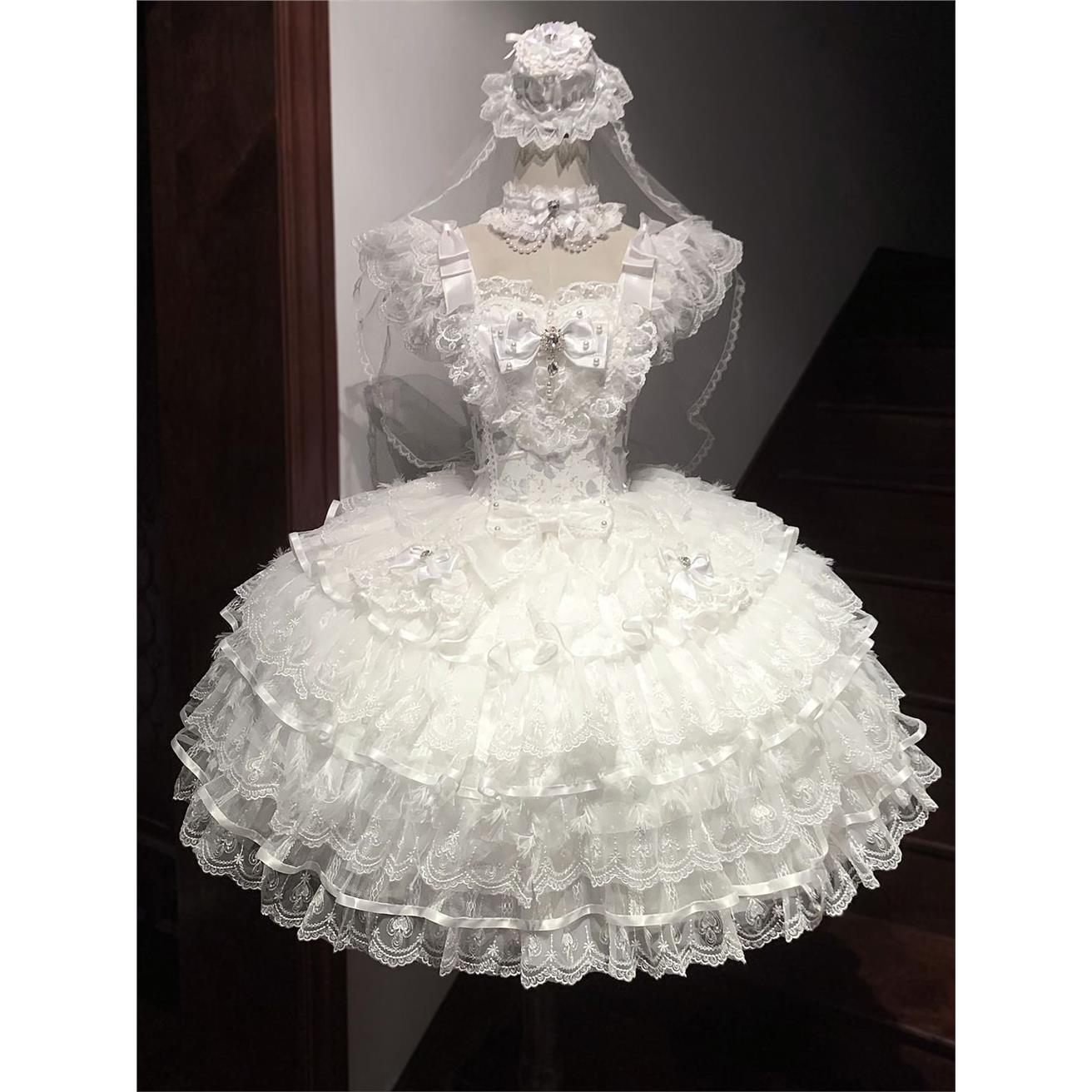 夏日Lolita洋装|甜美花嫁JSK是少女心的浪漫外衣_lolita洛丽塔_淘宝游戏网
