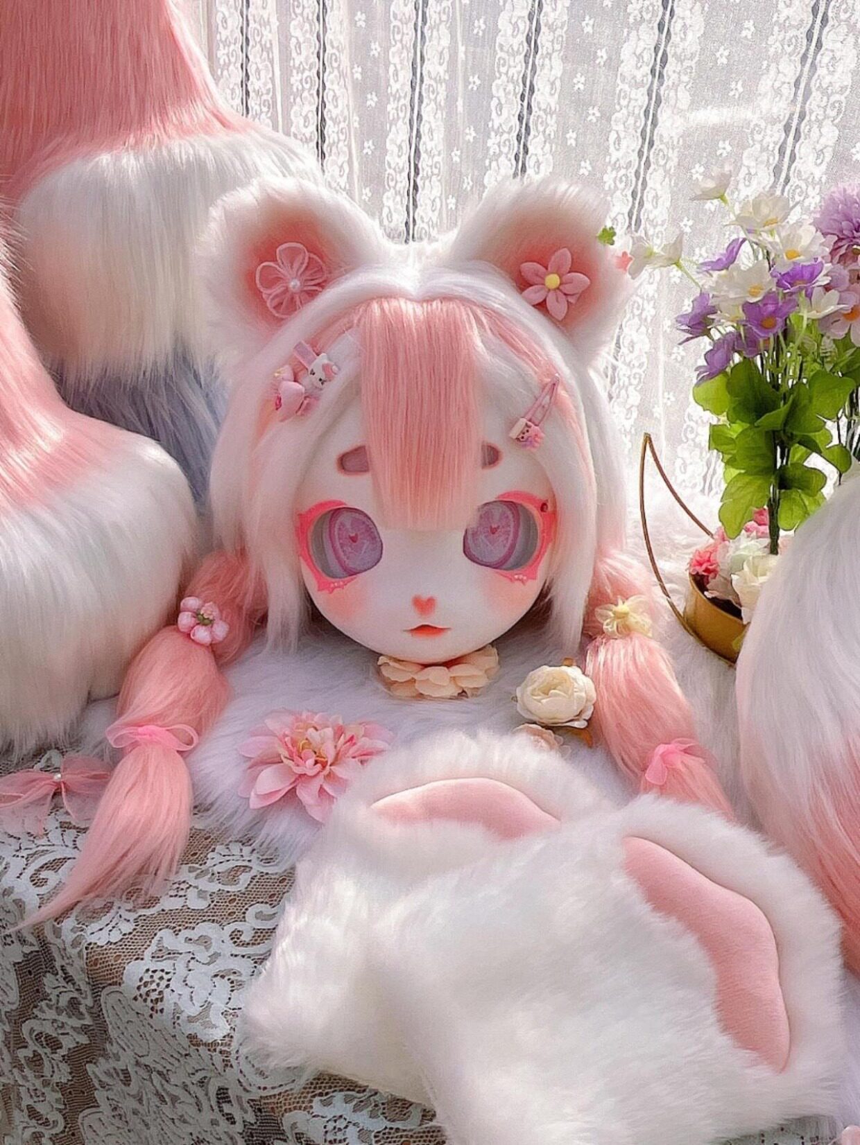 furry福瑞/兽装 kig兽装小熊儿童兽头成品现货包邮人偶服漫展罗莉塔装扮毛绒头套