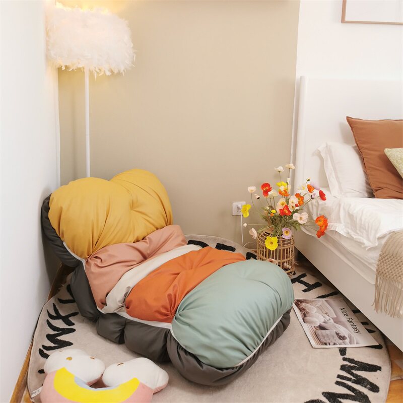 Fur Caterpillar Sloth Couch Couch Tatami Single Deck Chair Balcony Bedroom Small Family Backrest Chair Small Casual Chair
