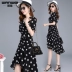 Đầm voan chấm bi nữ mùa hè 2019 khí chất mới eo thon váy cao cấp Váy cổ chữ V - Sản phẩm HOT