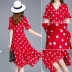 Đầm voan chấm bi nữ mùa hè 2019 khí chất mới eo thon váy cao cấp Váy cổ chữ V - Sản phẩm HOT