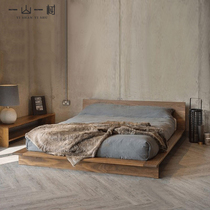 Nordic full solid wood bed day style tatami 1 8 m master bedroom with double man bed walnut wood modern simplicity about 1 5 m large bed