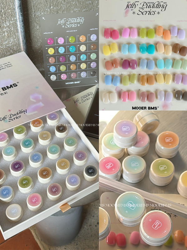 Mooer Milky Jelly Korean Style ins Gel Girly Candy Color Milky Semi-Transparent Nail Art Jar Gel