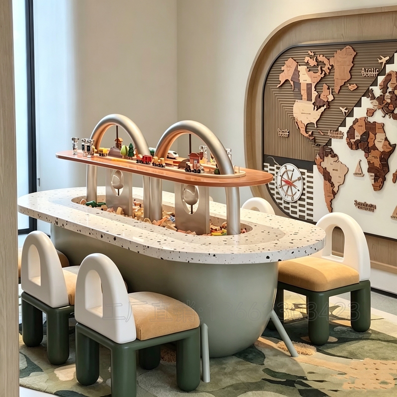 Sales Office Kidsren's Solid Wood Building Block Table Hotel Club Baby Leisure and Entertainment Area Handmade Table Frame Empty Floor Game Table Sales Office Kidsren's Solid Wood Building Block Table Hotel Club Baby Leisure and Entertainment Area Handmade Table Frame Empty Floor Game Table