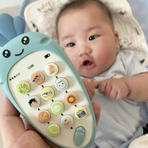 Baby toy soft rubber mobile phone for children 0-1-3-6-year-old baby can bite the simulation phone music early education boys and girls