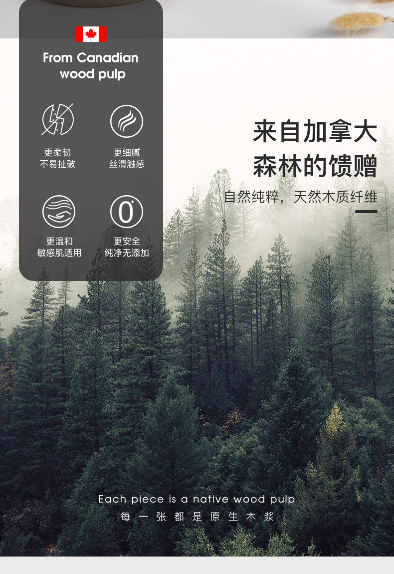 英国 EMXEE 嫚熙 超柔润肤加厚保湿纸巾 120抽*6包 图5