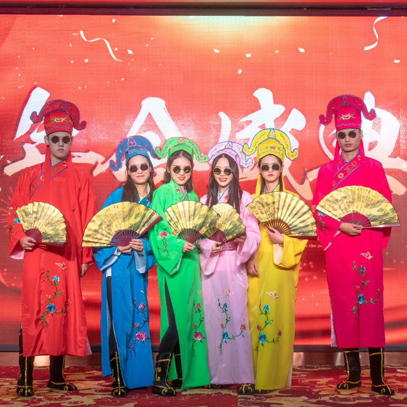 Jiangnan Big Four talents in ancient costume Costume Accompanied Groom Costumes annual meeting Little Pine Funny Play to Shake Live Don Bertiger-Taobao