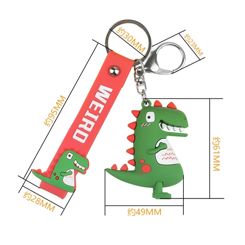 Мультяшный креативный брендовый брелок, динозавр для ключей, сумка для влюбленных подходит для мужчин и женщин, украшение на сумку