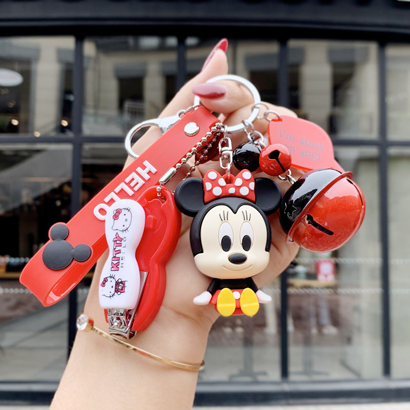 Internet celebrity creative cartoon key chain pendant female Korean cute car key chain ring men and women couple bag ornaments