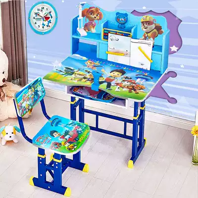 Learning table children's desk simple home desk Primary School students desk and chair set bookcase combination boys and girls