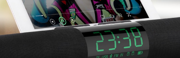 củ phát sóng wifi Ifkoo / Ikuol F1 điều khiển từ xa không dây Loa Bluetooth âm lượng lớn xe hơi thừa loa siêu trầm điện thoại báo thức đồng hồ âm thanh nổi mini máy tính để bàn thông minh máy tính phòng khách nhà chơi súng nhỏ thép - Trình phát TV thông minh củ phát wifi maxis