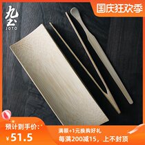 Tea ceremony six gentlemen five sets of old bamboo tea kung fu tea set zero with bamboo teaspoon teaspoon tea needle tea filter