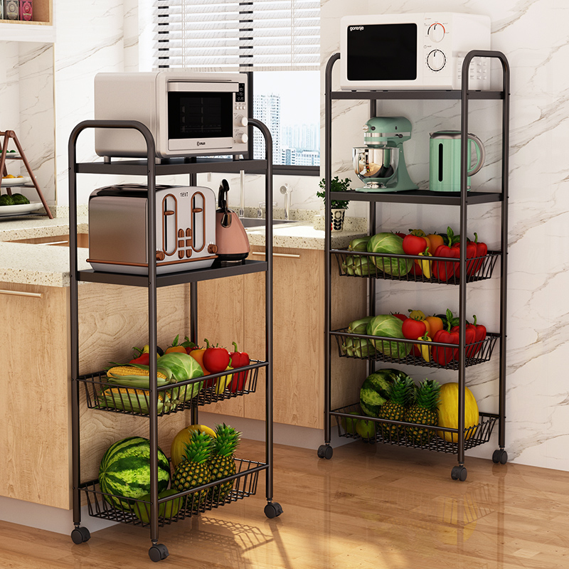 Kitchen Shelving Vegetable Ground Multilayer Vegetable Shelving Domestic Vegetable Basket Multifunctional containing basket for fruit and vegetable fruit