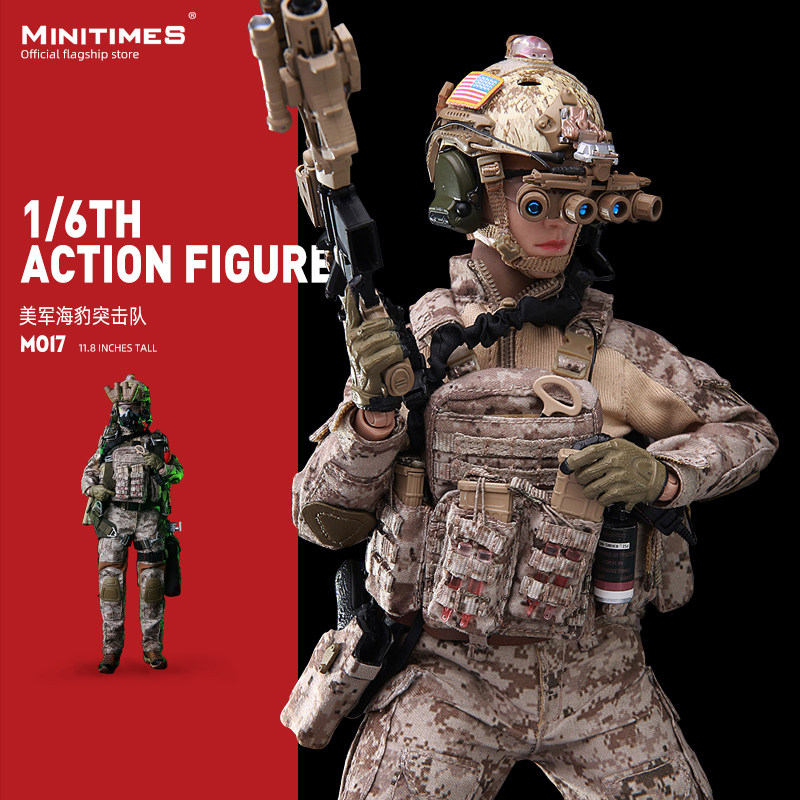 Upcoming shipment of MINITIMES1 6 female soldier model M017 US Navy Seal commando military model