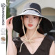Kanglmos Tie-Up Fisherman Hat with Wide Brim for the Beach, Sun Protection, Uv Protection, Sunshade Hat for Women