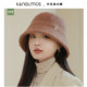 Women's Autumn and Winter Versatile Trendy Bucket Hat, Korean Style, Japanese Style Wool Cloche Hat, Face-Slimming Knitted Fisherman Hat