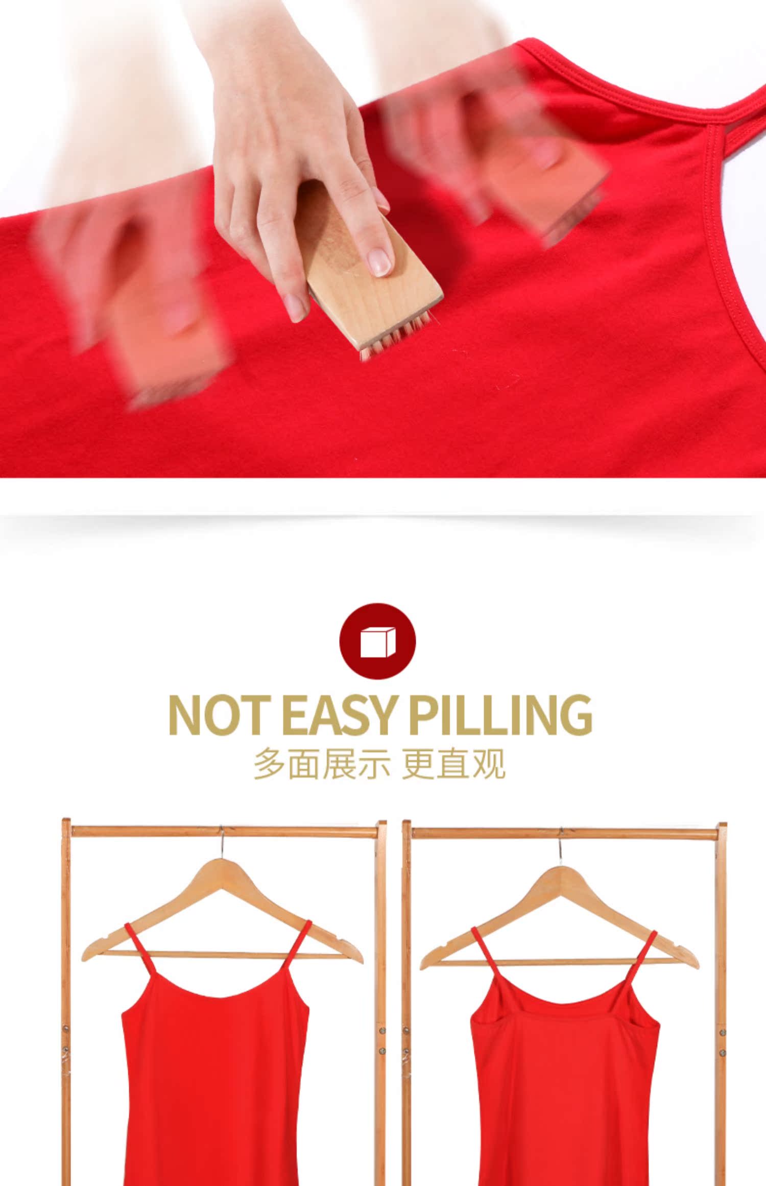 Bướm Anfen lớn vest đỏ nữ sinh năm đỏ bông quai nữ mặc áo cotton đáy quần bó sát áo lót nam dài tay