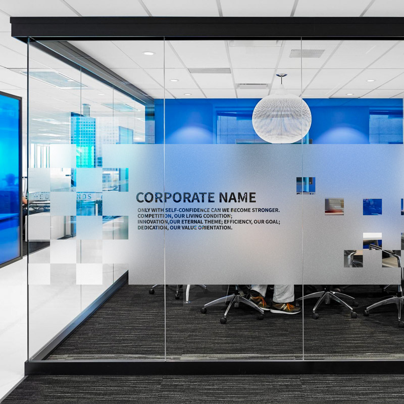 Geometric figure abstract go office creative electrostatic transparent hollow glass film matte texture door sticker