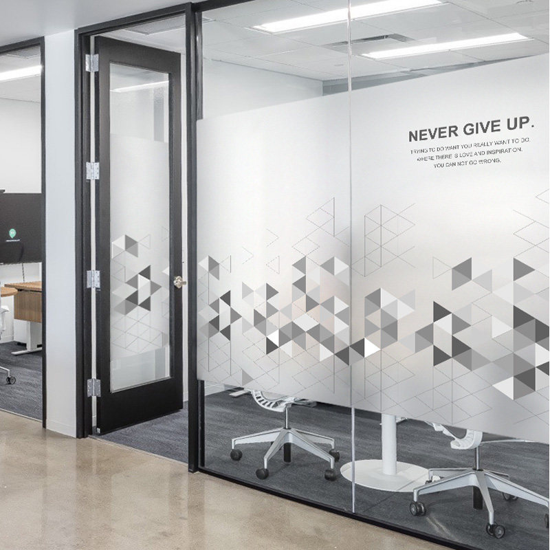 Anti-peep glass sticker company office light transmission opaque electrostatic frosted glue-free partition wall anti-crash adhesive film-Taobao