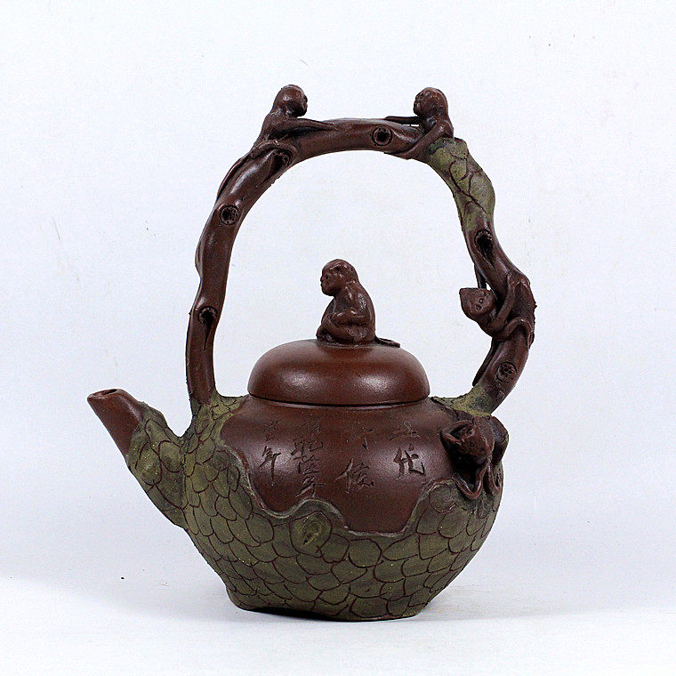 Taiwan Return Old Purple Sand Pot Famous Gu Jingzhou Handmade Five Generations Fenghou Liliang Pot Large Capacity Genuine Hot Sale