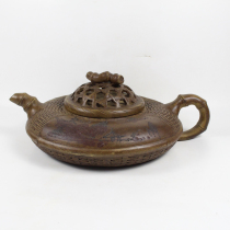 Yixing purple clay teapot original mine pure handmade kung fu tea set household large capacity bubble teapot old pot old pot bamboo weaving pot