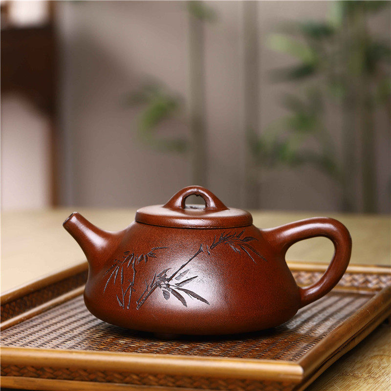 Authentic Yixing Zisha pot famous Gu Jingzhou pure handmade household large-capacity stone scoop imitation ancient Zisha pot