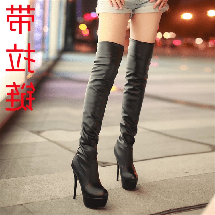 21 Spring and Autumn Sexy Ultra High Heels Over-The-Knee Long Boots Women's Large Size Stiletto Martin Boots Waterproof Platform Nightclub Long Boots 21 Spring and Autumn Sexy Ultra High Heels Over-The-Knee Long Boots Women's Large Size Stiletto Martin Boots Waterproof Platform Nightclub Long Boots