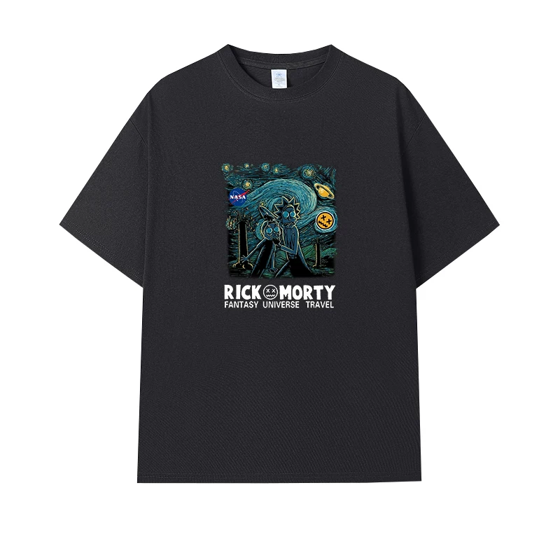 Фанатская футболка Desperate Poisoner Co -name Rick and Morty T -shirt Rick and Morty Мужчины и Женщины Аниме Студентская пара одежда