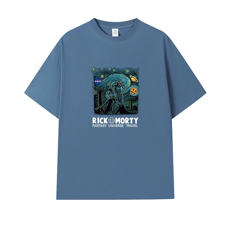 Фанатская футболка Desperate Poisoner Co -name Rick and Morty T -shirt Rick and Morty Мужчины и Женщины Аниме Студентская пара одежда