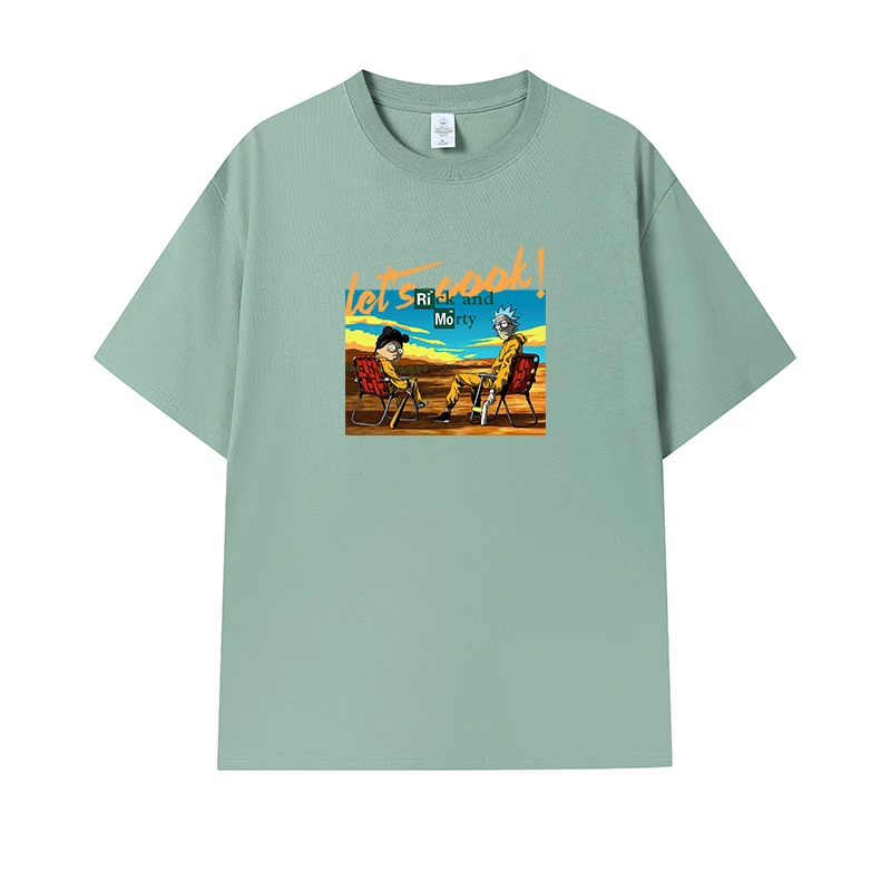 Фанатская футболка Desperate Poisoner Co -name Rick and Morty T -shirt Rick and Morty Мужчины и Женщины Аниме Студентская пара одежда