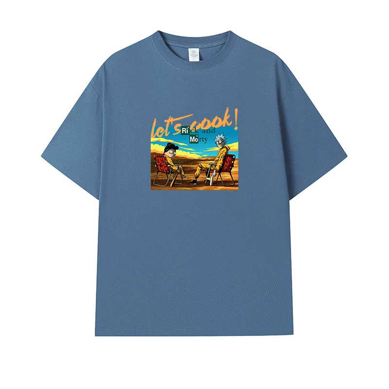 Фанатская футболка Desperate Poisoner Co -name Rick and Morty T -shirt Rick and Morty Мужчины и Женщины Аниме Студентская пара одежда