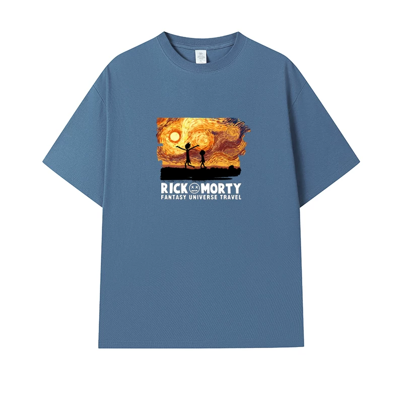 Фанатская футболка Desperate Poisoner Co -name Rick and Morty T -shirt Rick and Morty Мужчины и Женщины Аниме Студентская пара одежда