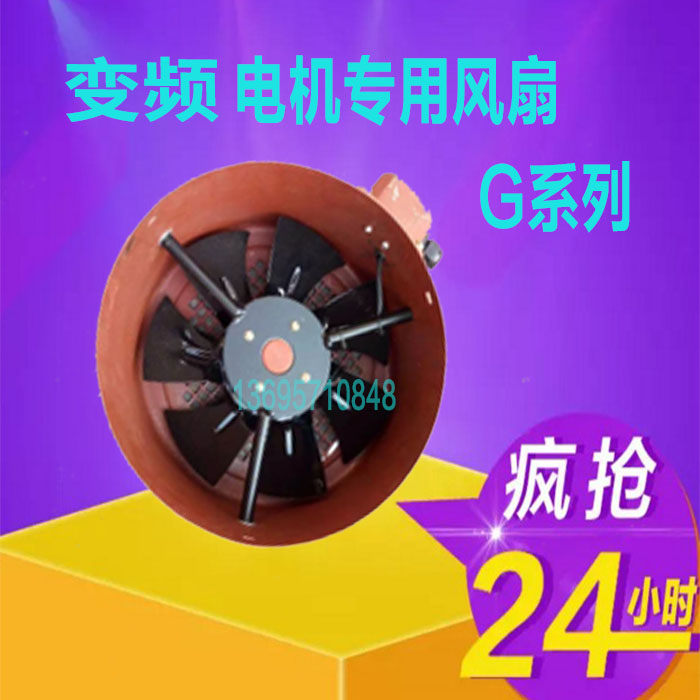 Frequency inverter fan G80A G90AG100AG112AG132A frequency conversion motor special axial ventilator 380V