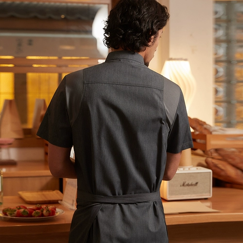 RozeChef рабочая одежда для шеф-повара с короткими рукавами, мужская одежда для общественного питания, кухни, выпечки, торта, летняя дышащая одежда