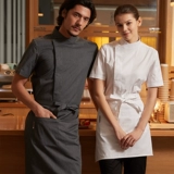 RozeChef рабочая одежда для шеф-повара с короткими рукавами, мужская одежда для общественного питания, кухни, выпечки, торта, летняя дышащая одежда