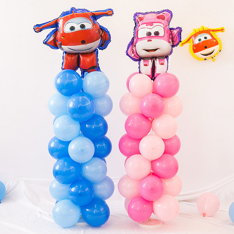 Super Fly-Man Balloons Children Cartoon Road Lead Post Boys Birthday Party Decorated Balloons Scene Arrangement