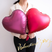 18 inch gem Red love matte balloon aluminum film birthday balloon decoration wedding room marriage proposal engagement arrangement supplies