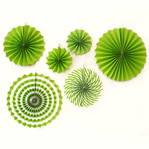 ins Golden paper fan flower childrens birthday decoration fan wedding house new house engagement wedding background wall scene layout