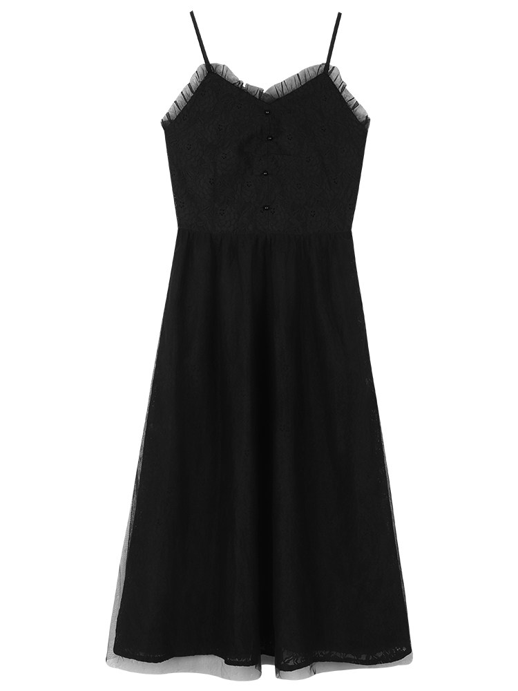 2024 NEW SPRING V-NECK SUSPENDER LITTLE BLACK DRESS WOMENS WAIST TO SHOW THIN TEMPERAMENT AGE-REDUCING DRESSES TRENDY