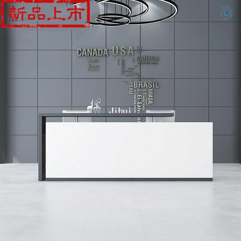 Company Reception Desk Modern Brief Office Front Desk Service Desk Service Bar Hotel Cashier Counter Office Furniture Innate