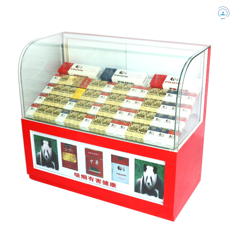 Cigarette Shelf Glass Cigarette Cabinet Chengdu Convenience Store Canteen Cigarette Counter Cigarette Display Rack