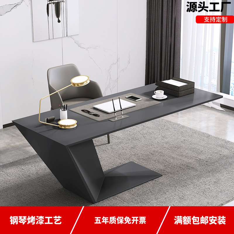 Painted boss table modern minimalist manager table fashion consulting table creative white office beauty salon supervisor table - Taobao