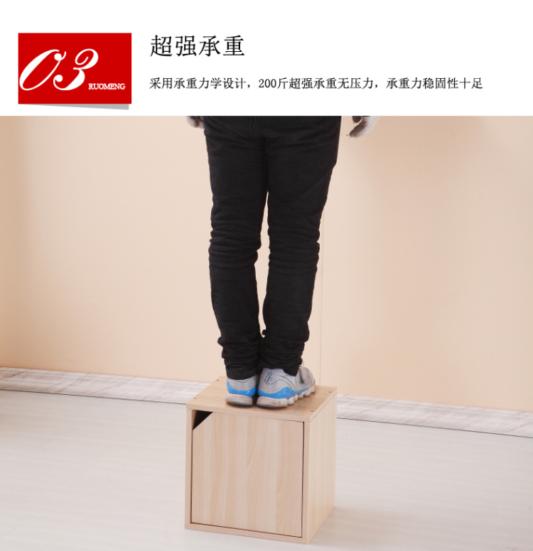 Đơn giản tối giản hiện đại bằng gỗ tủ lưu trữ tủ sách miễn phí kết hợp kẻ sọc tủ khóa tủ nhỏ với cửa ra vào lắp ráp - Buồng tủ quần áo cửa lùa