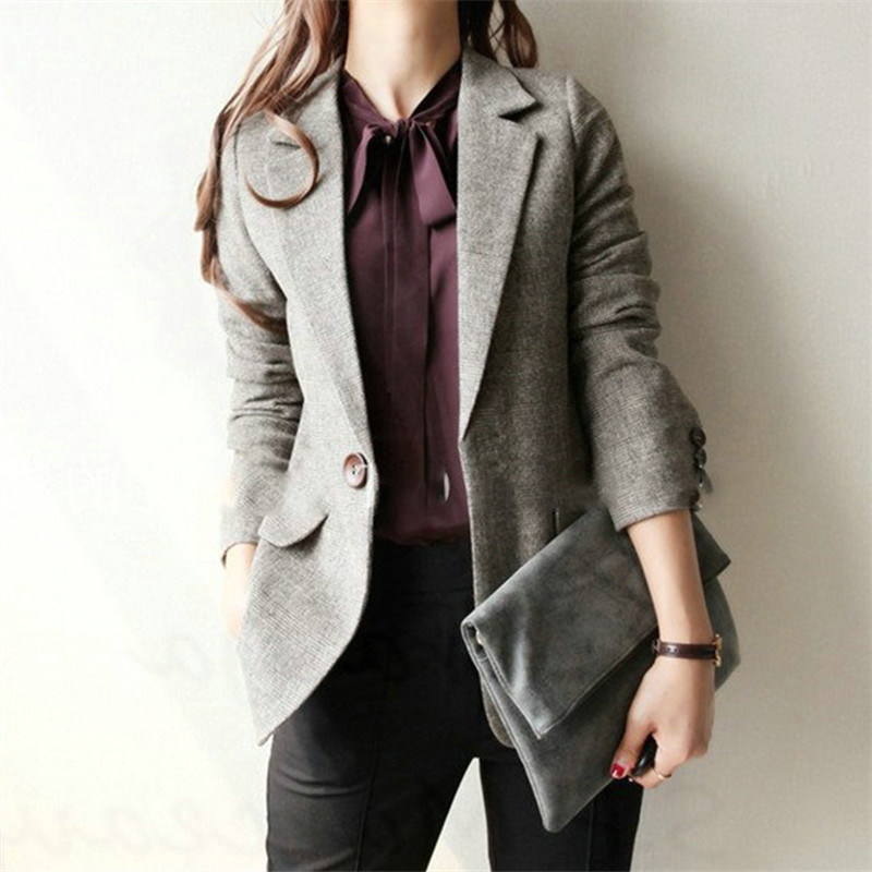 Small suit Inron Leisure 2021 Spring new Korean goods Skinder slim fit jacket Women's retro plaid jacket