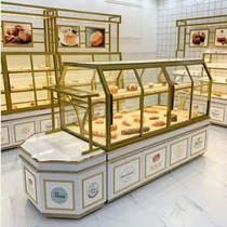 Dessert shop plate cabinet Island cabinet Model display rack Commercial customizable bread cabinet Glass cabinet Baking showcase