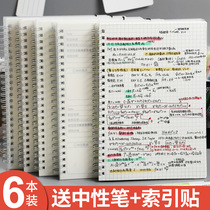 Square wire circle book wrong question grid notebook Cornell b5 coil a5 English book blank high school student grid error correction book White paper A4 thickened super large junior high school students simple ins Wind