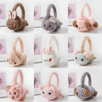 Korean hot selling men and women rabbit hair plush cute cartoon earmuffs warm childrens earmuffs couples winter earmuffs